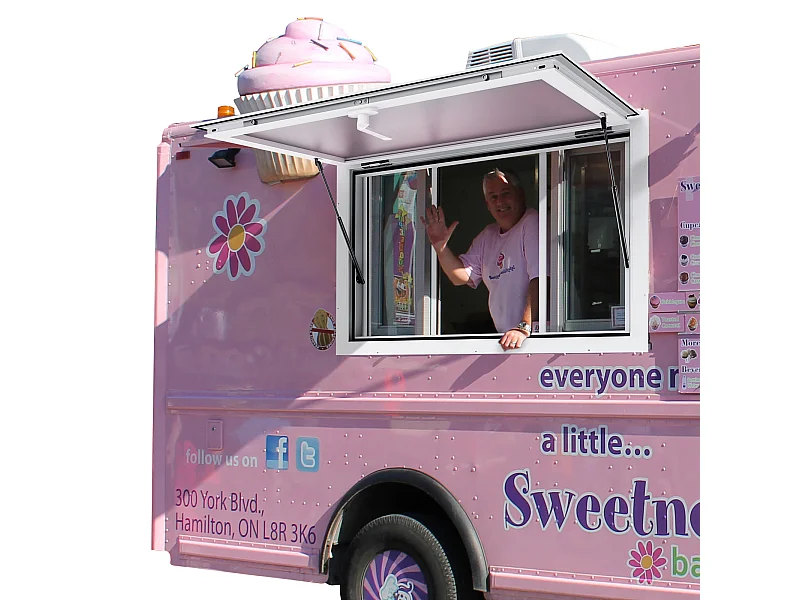 Fenêtre de Concession SucceBuy Fenêtre de Service de Concession 91,5 x 61 cm pour Auvent de Camion-Restaurant