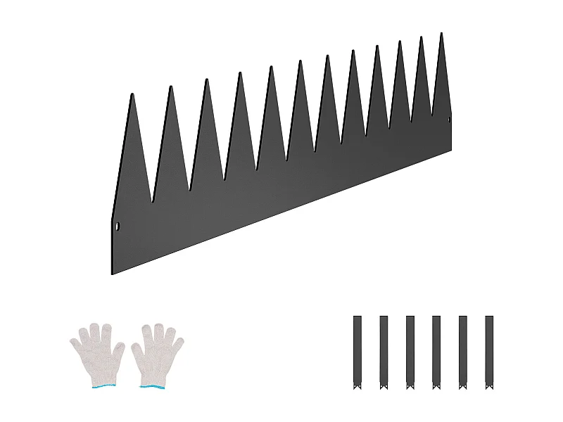 Obrzeże Ogrodowe ze Stali SucceBuy, Zestaw 4 Sztuk, 1016x152,4 mm, Odporne na Rdzę