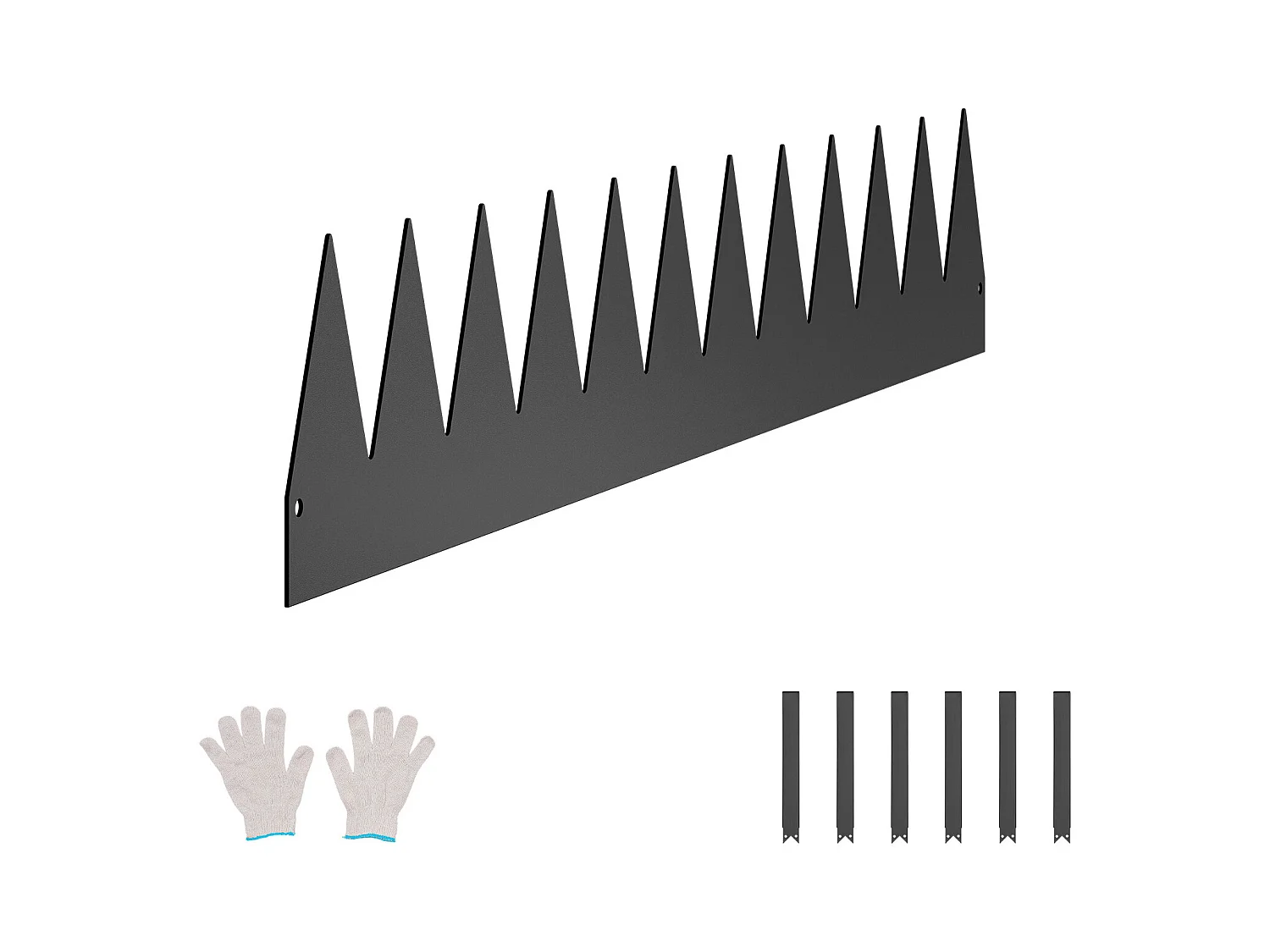 Bordure de Jardin en Acier SucceBuy, Lot de 4, 1016x152,4 mm, Résistante à la Rouille