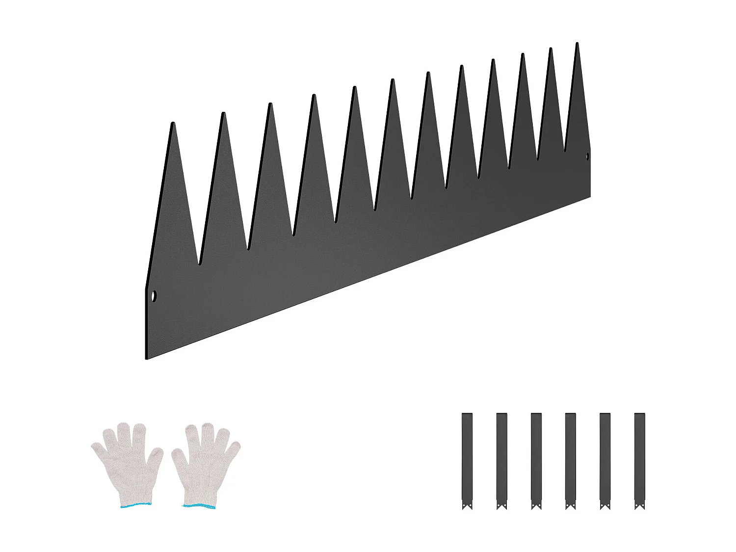 Bordure de Jardin en Acier SucceBuy, Lot de 4, 1016x152,4 mm, Résistante à la Rouille