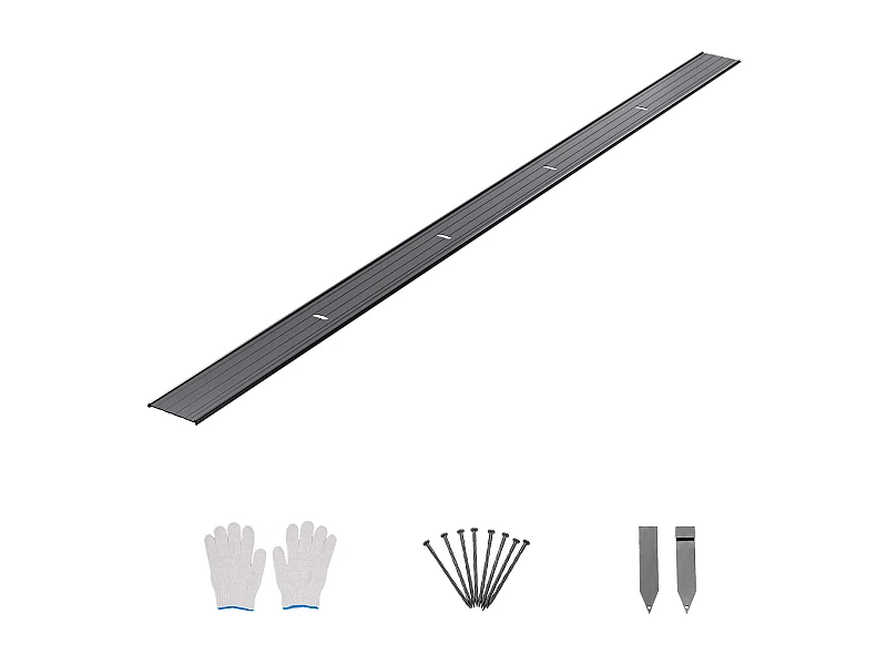 Garteneinfassung aus Metall SucceBuy, 8 Packungen à  1830 mm, Rostbeständig, Biegsam für Hof und Garten