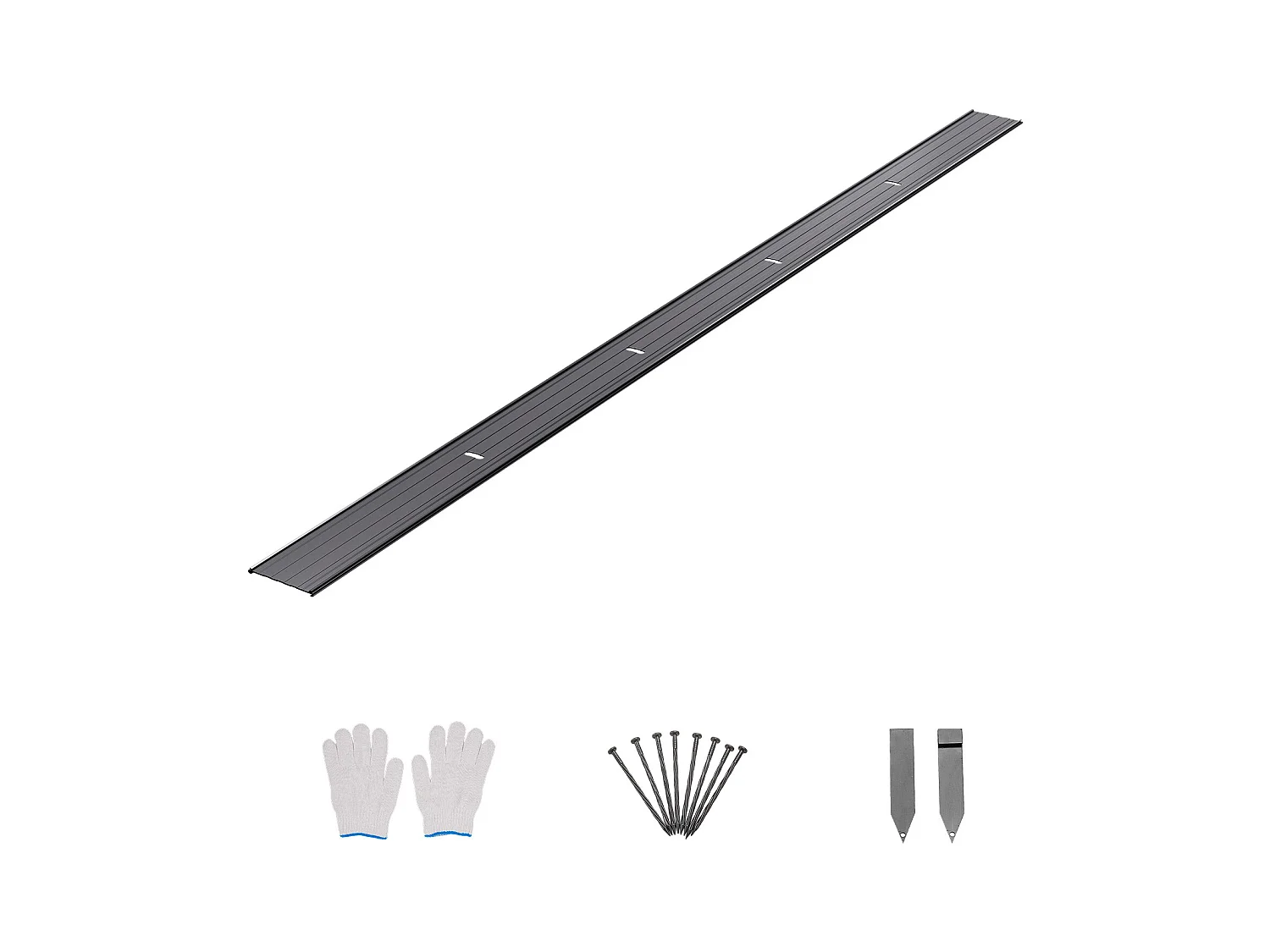 Bordure de Jardin en Métal SucceBuy, 8 Paquets de  1830 mm, Résistante à la Rouille, Pliable pour Cour et Jardin