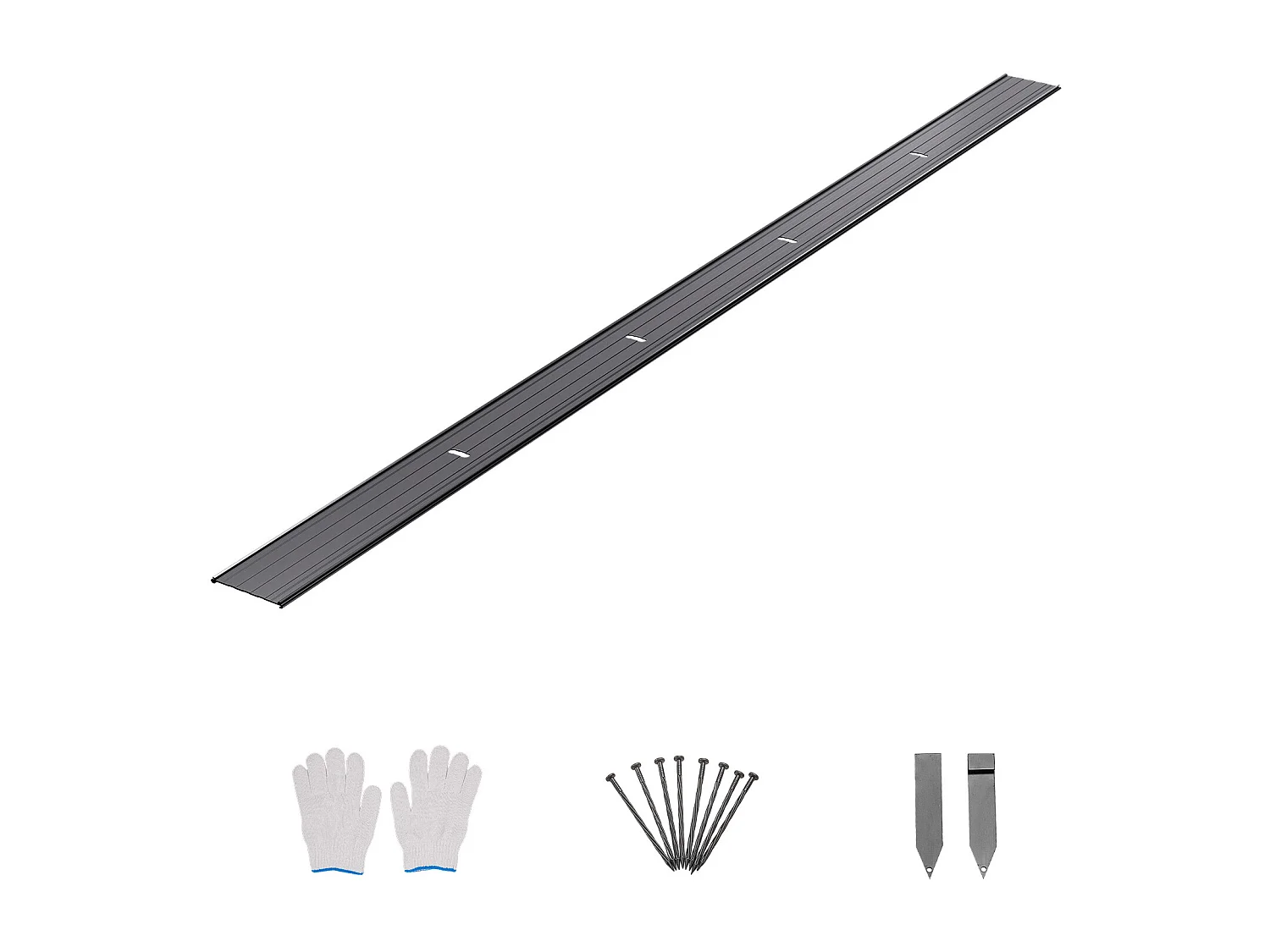 Bordure de Jardin en Métal SucceBuy, 8 Paquets de  1830 mm, Résistante à la Rouille, Pliable pour Cour et Jardin