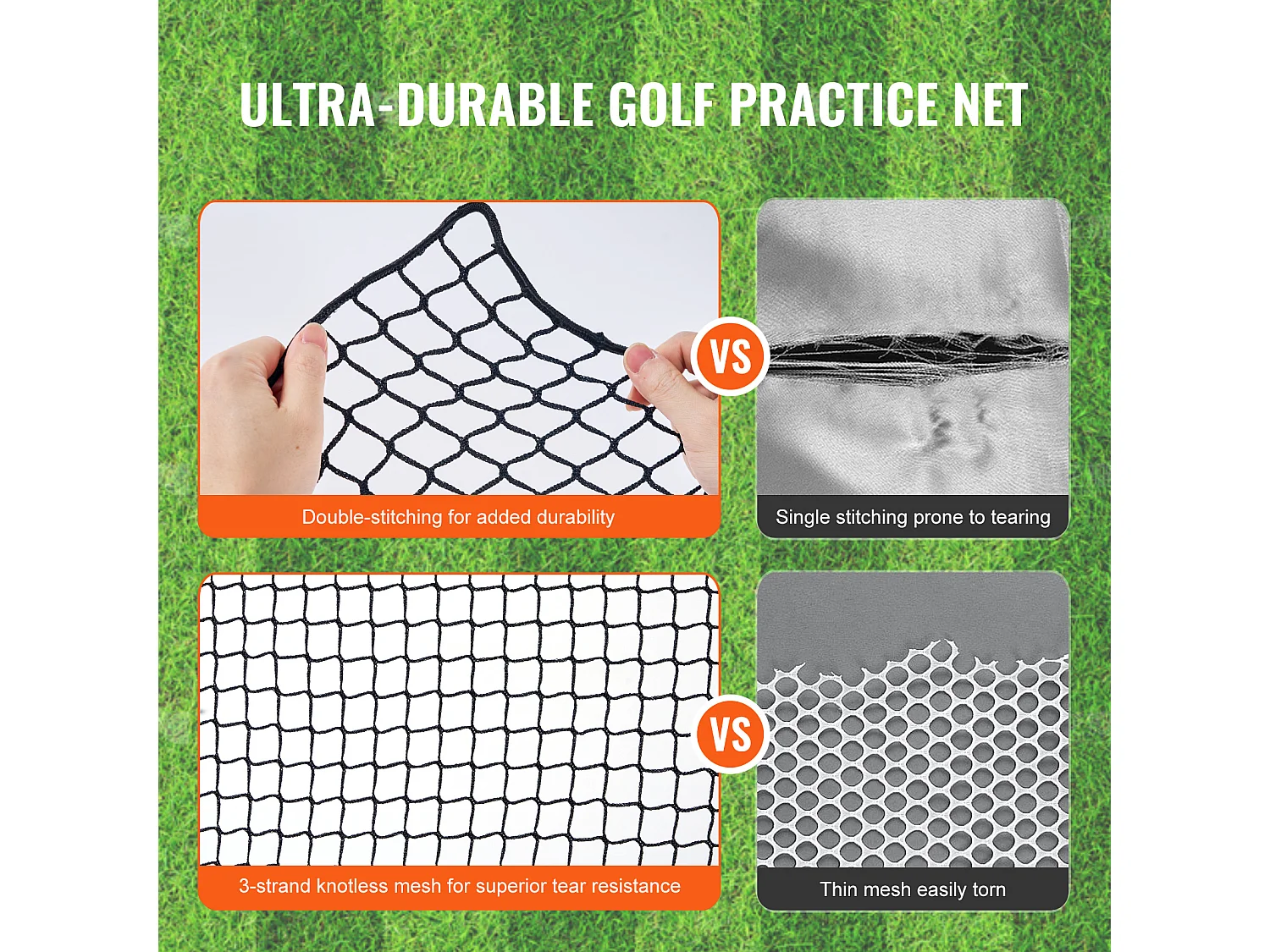 Siatka Treningowa do Golfa SucceBuy 25,4 x 38,1 cm, Wewnętrzna Siatka Uderzeniowa do Baseballu, Piłki Nożnej, Hokeja