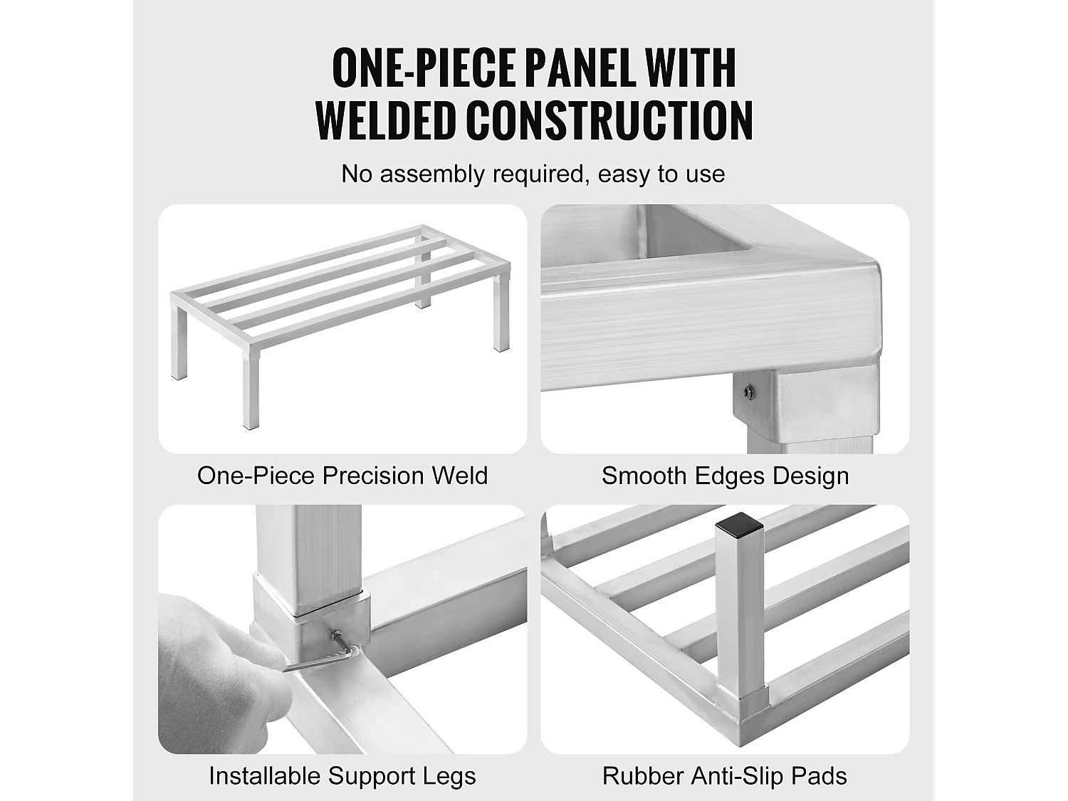 Étagère de Rangement, SucceBuy Support de Calage en Aluminium Support de Calage Stationnaire Support de Rangement 121.92 × 50.8 × 30.48 cm
