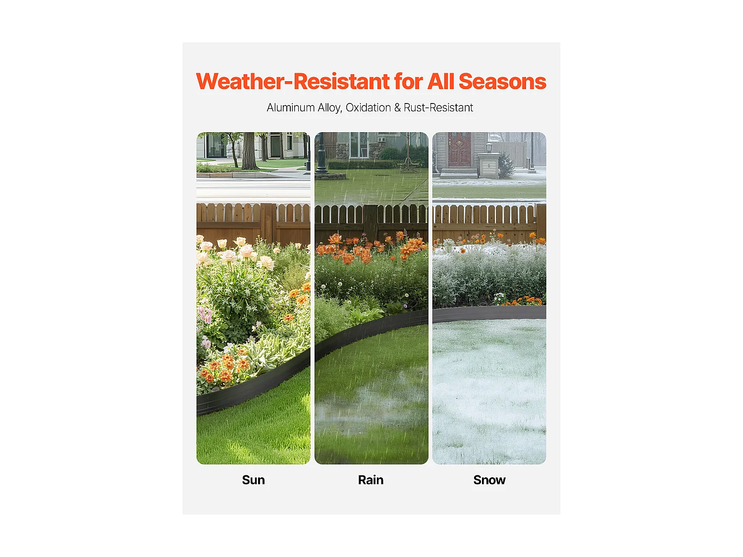 Bordure da Giardino in Metallo SucceBuy, 10 Confezioni da 1524 mm, Resistenti alla Ruggine, Pieghevoli per Cortili e Giardini