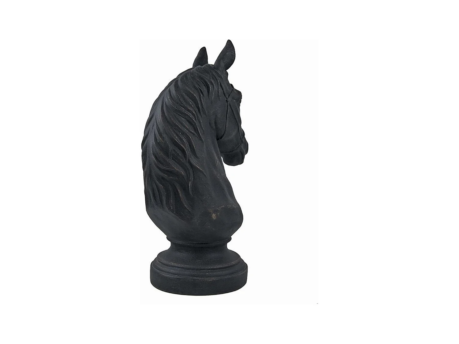 Statue cavalier Résine Noir - Chic Interior's