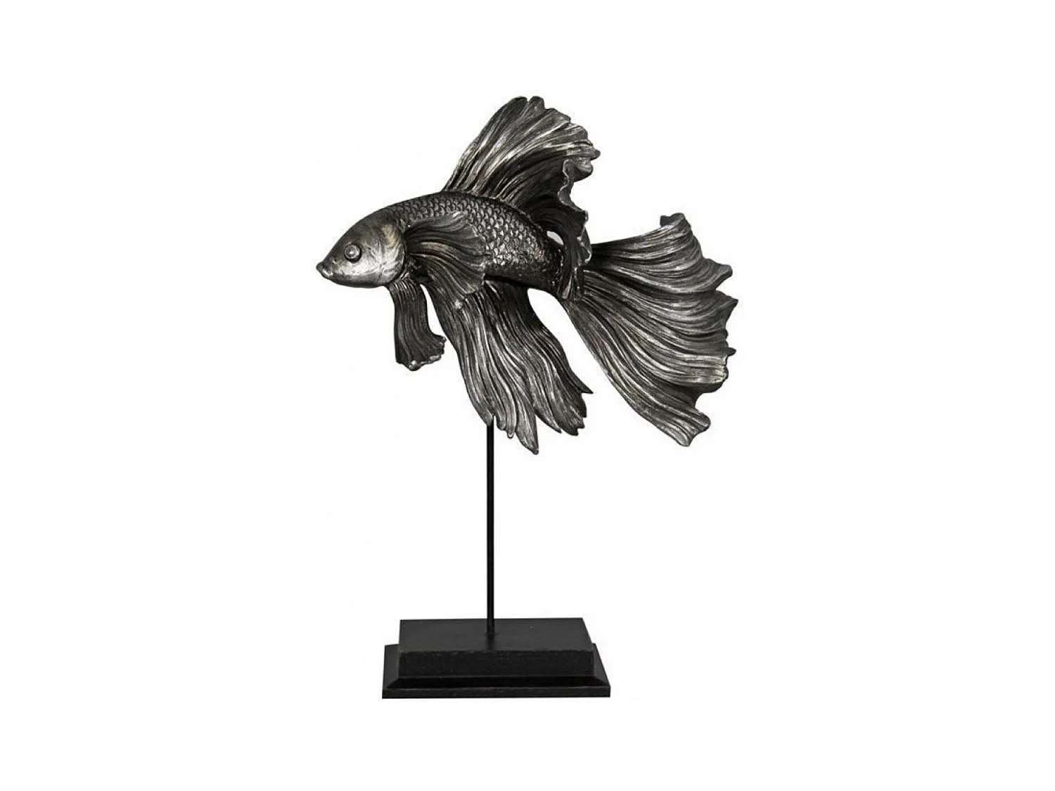 Statue poisson MDF Gris - Riviera Interior's