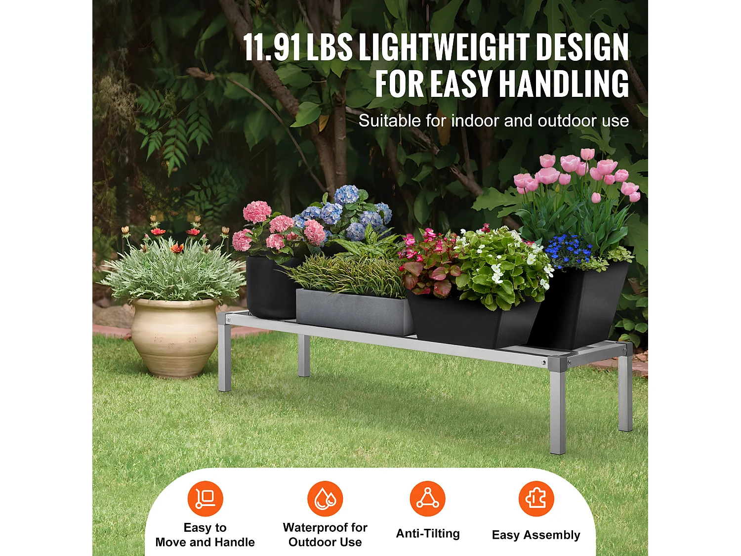 Lagerregal, SucceBuy Aluminium-Regalhalterung Stationäre Regalhalterung Lagerregal 152,4 × 50,8 × 30,48 cm