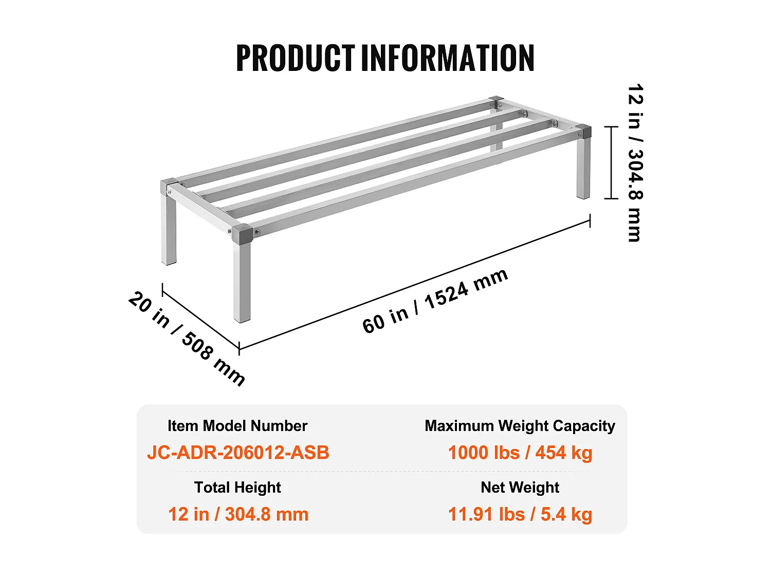 Opbergplank, SucceBuy Aluminium Plankbeugel Stationaire Plankbeugel Opbergrek 152,4 × 50,8 × 30,48 cm