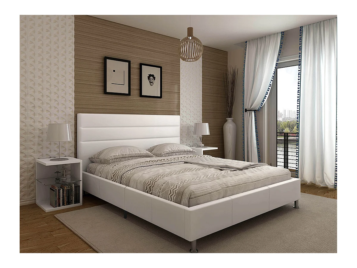 Cama de Casal Star (Branco)(200×180 cm)