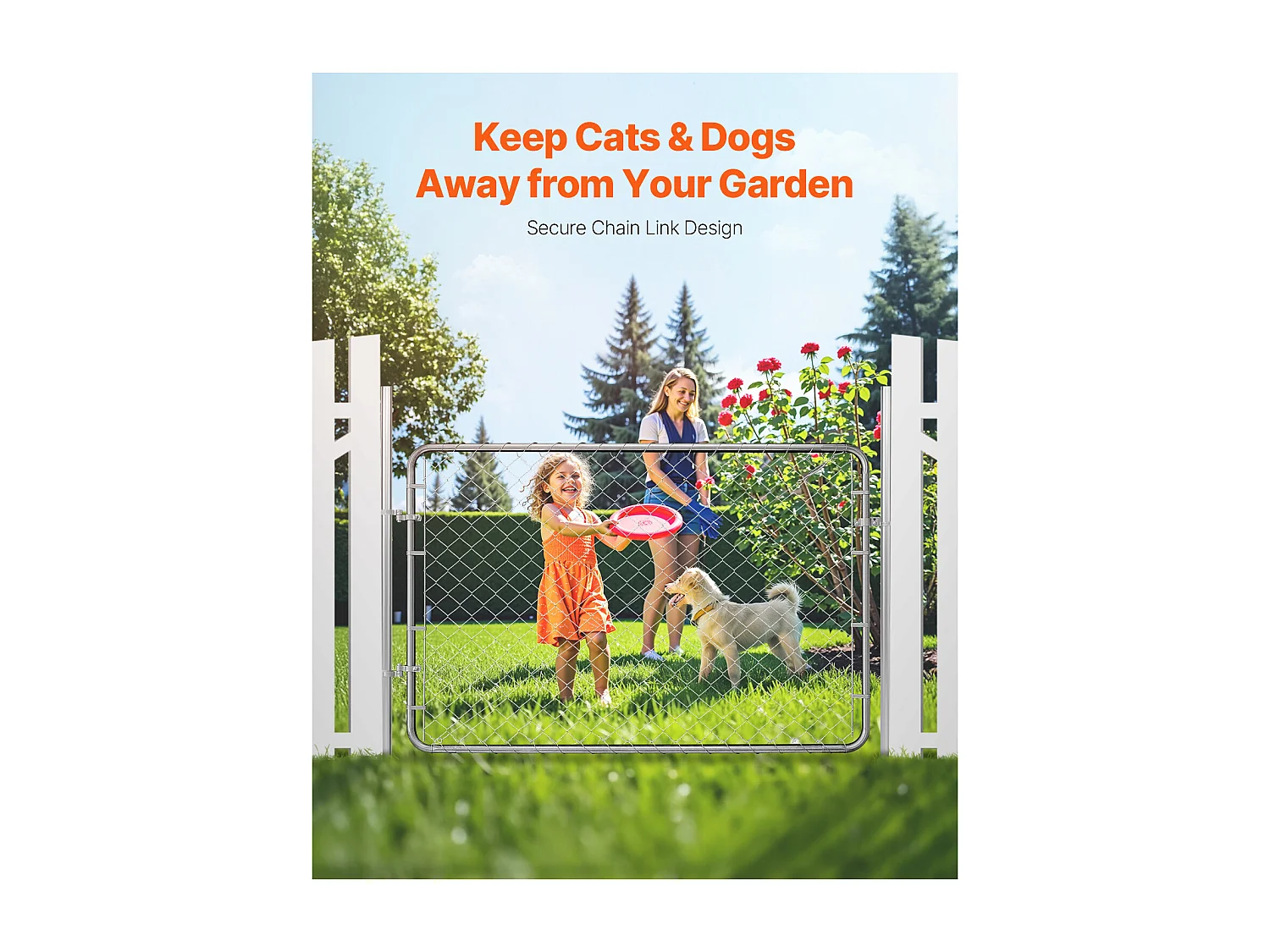 Tuinhekpoort, SucceBuy Gaas Tuinpoort 183×122 cm zonder Palen Inbegrepen