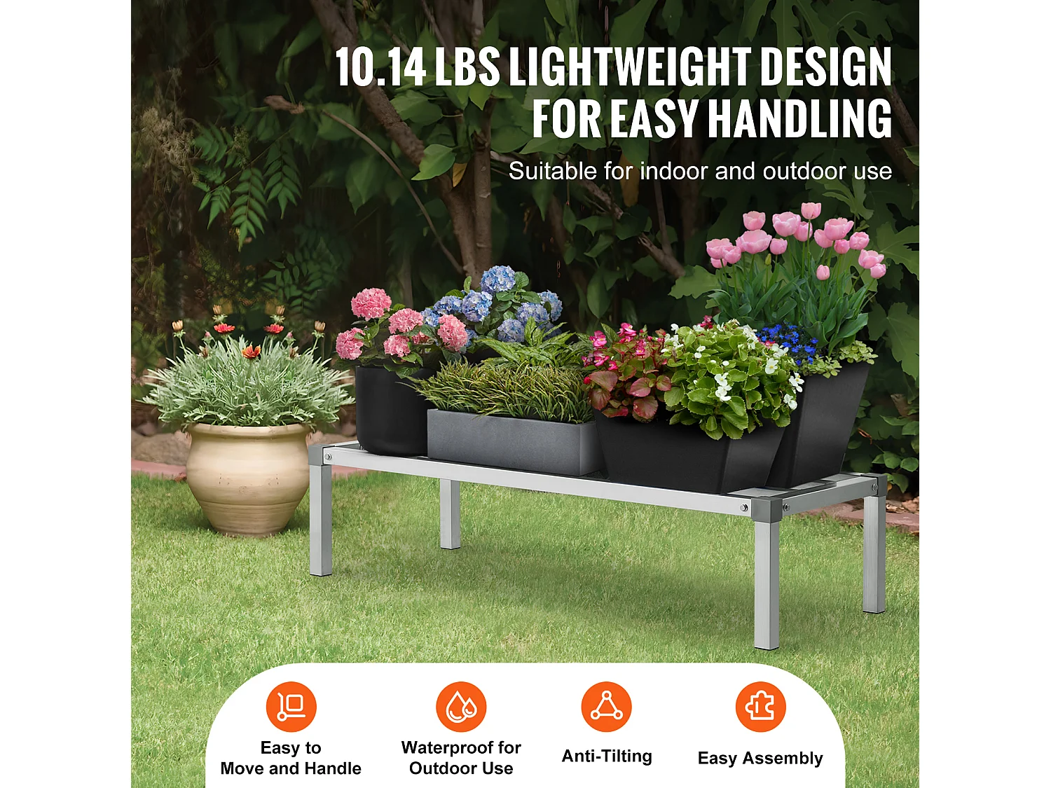 Opbergplank, SucceBuy Aluminium Stellingrek 121,92 × 50,8 × 30,48 cm 454 kg Capaciteit