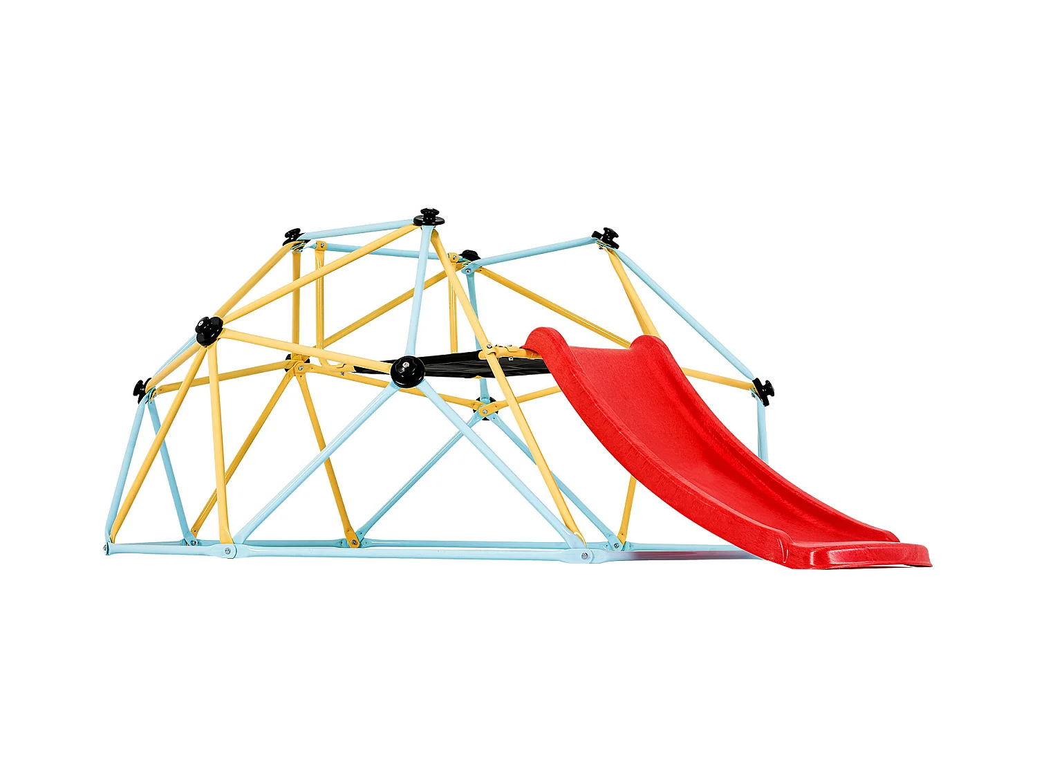 Dôme d'Escalade SucceBuy, 2,4 m avec Toboggan, Grimpeur à Dôme Géométrique, Salle de Jeux pour Enfants de 3 à 9 Ans