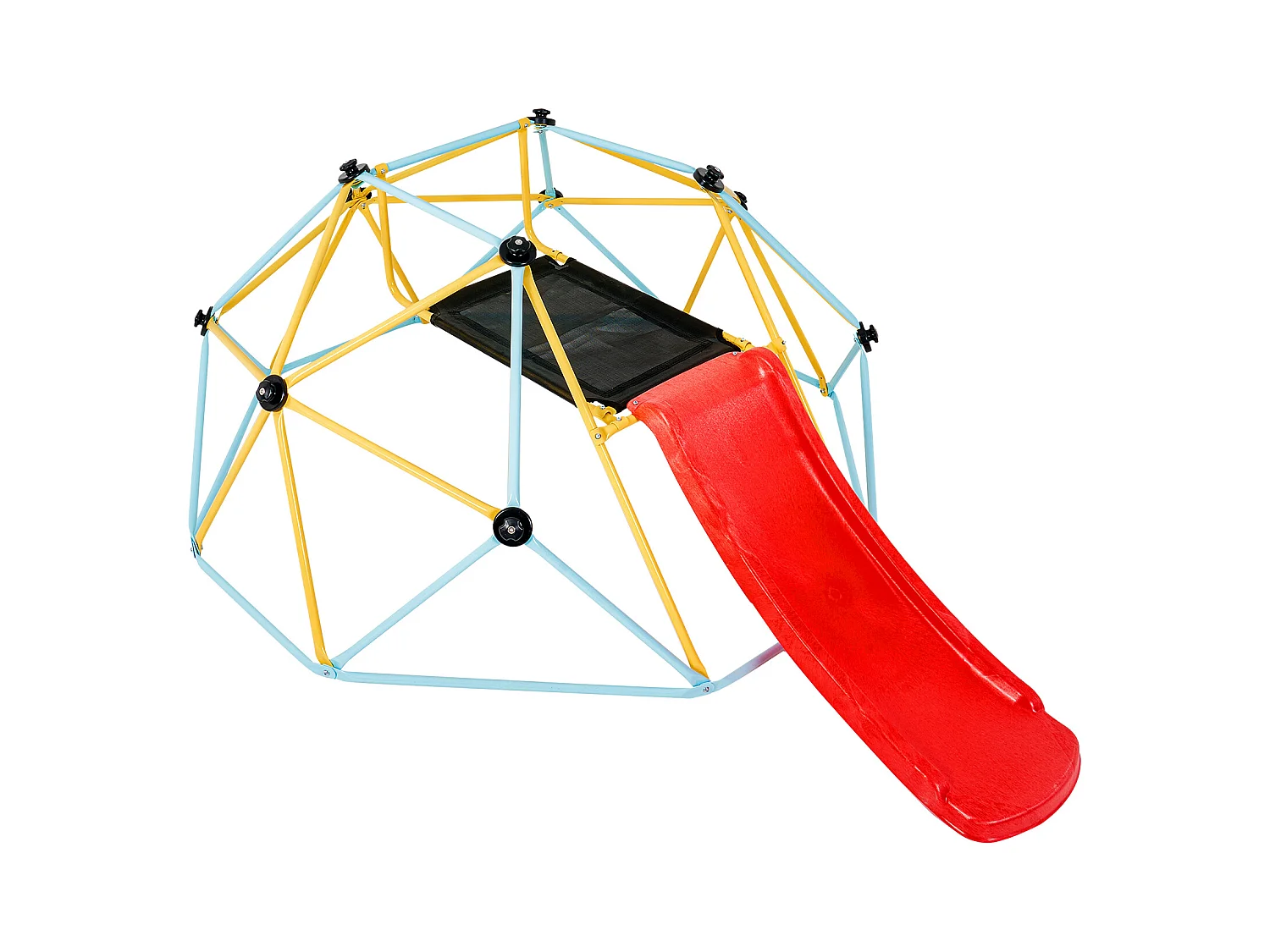 Dôme d'Escalade SucceBuy, 2,4 m avec Toboggan, Grimpeur à Dôme Géométrique, Salle de Jeux pour Enfants de 3 à 9 Ans