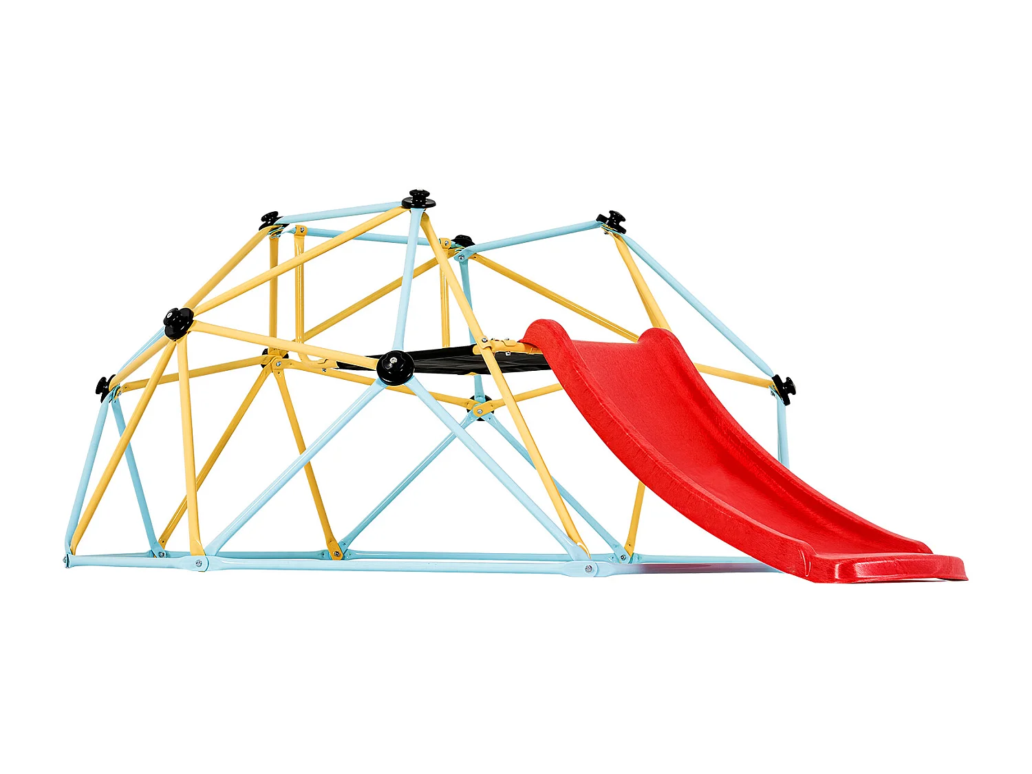 Dôme d'Escalade SucceBuy, 2,4 m avec Toboggan, Grimpeur à Dôme Géométrique, Salle de Jeux pour Enfants de 3 à 9 Ans