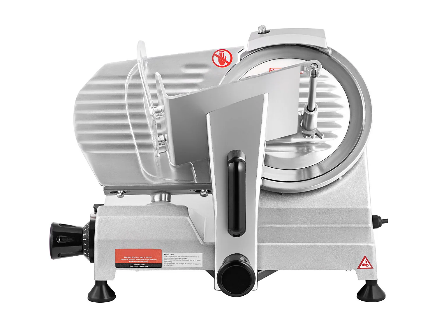 Affettatrice di Carne SucceBuy Elettrica Commerciale 200 W, Lama di 20CM, Taglio-Salumi 350-400 giri/min