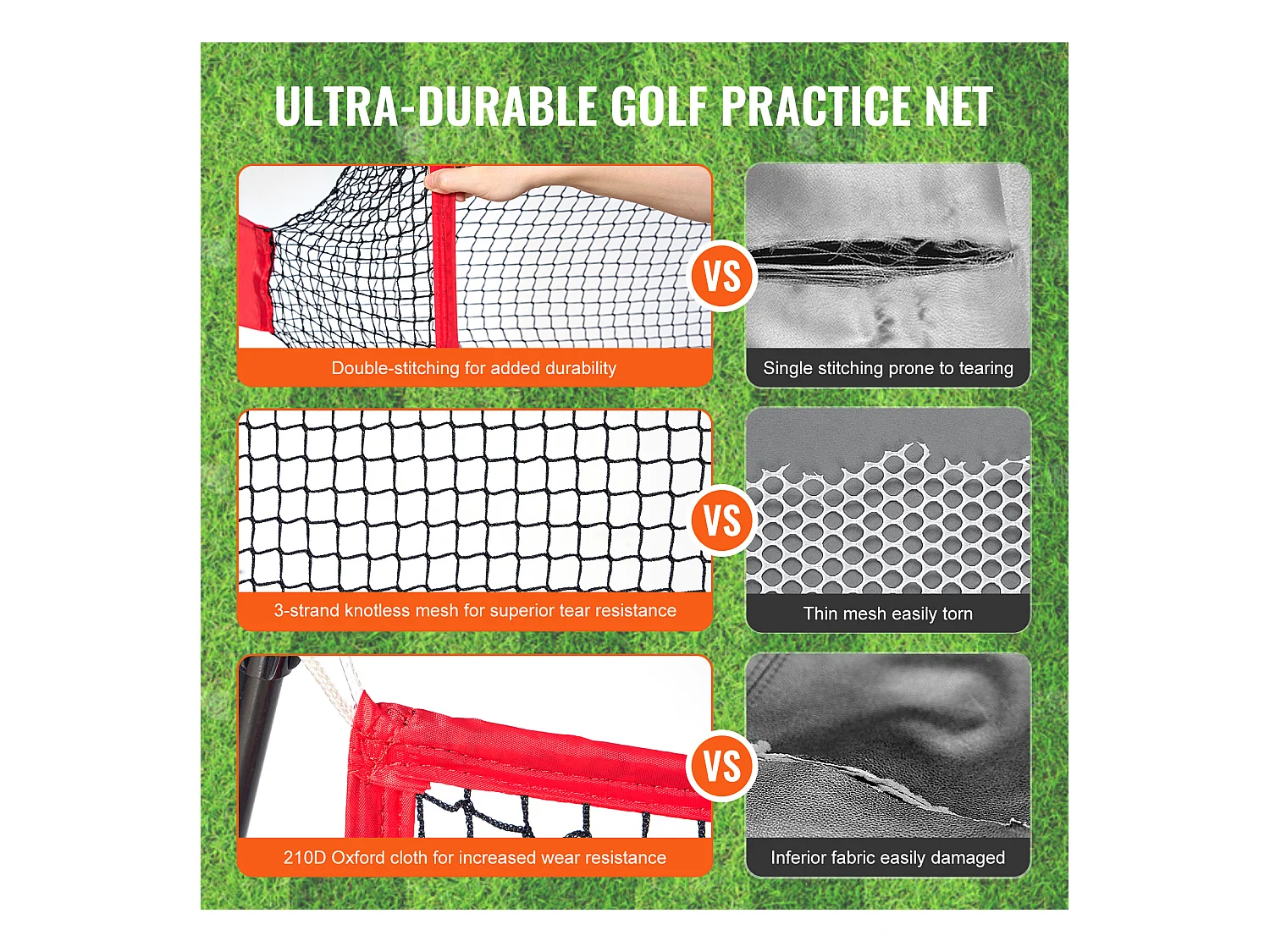 Filet d'Entraînement de Golf SucceBuy, 27 x 18cm, pour une Utilisation Intérieure/Extérieure