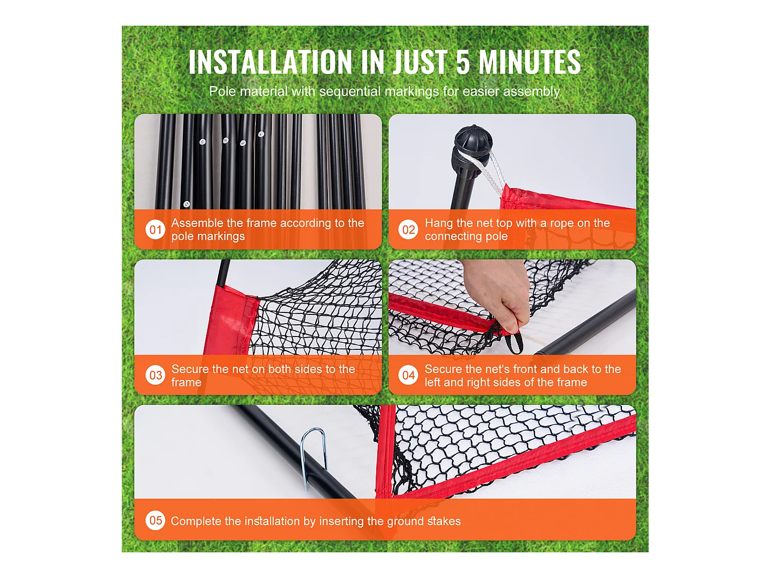 Golf-Trainingsnetz SucceBuy, 27 x 18 cm, für die Nutzung Innen/Außen