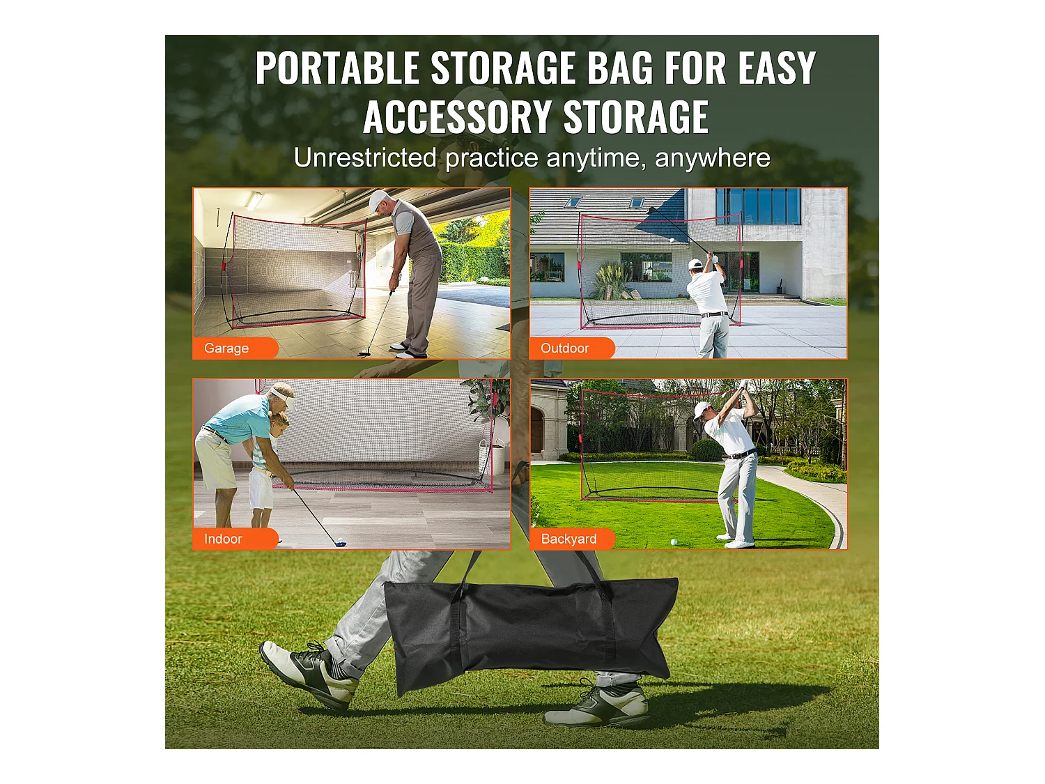 Golf-Trainingsnetz SucceBuy, 27 x 18 cm, für die Nutzung Innen/Außen