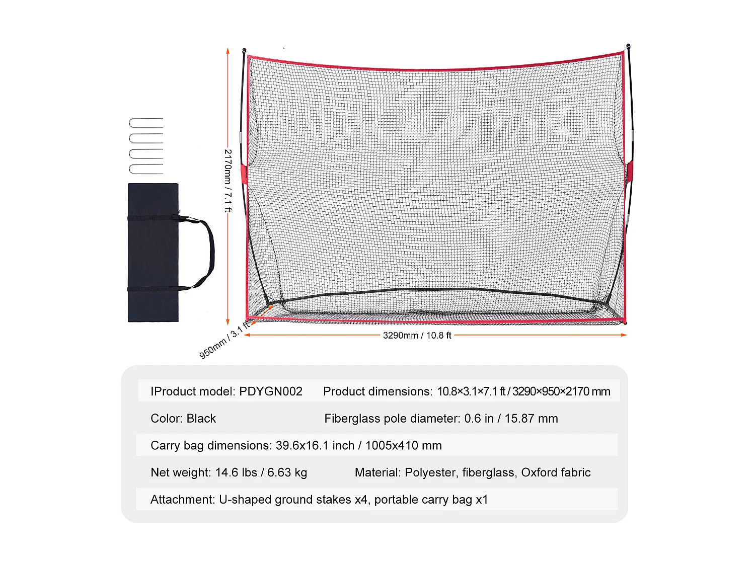 Golftrainingsnet SucceBuy, 27 x 18 cm, voor Gebruik Binnen/Buiten