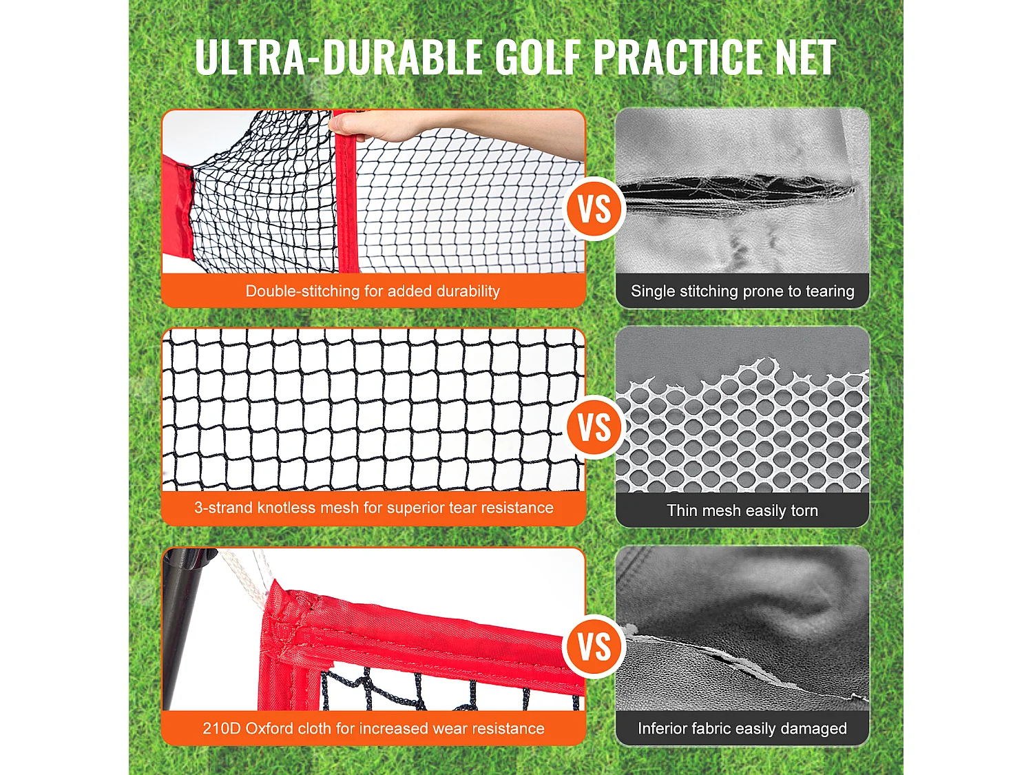 Golftrainingsnet SucceBuy, 27 x 18 cm, voor Gebruik Binnen/Buiten