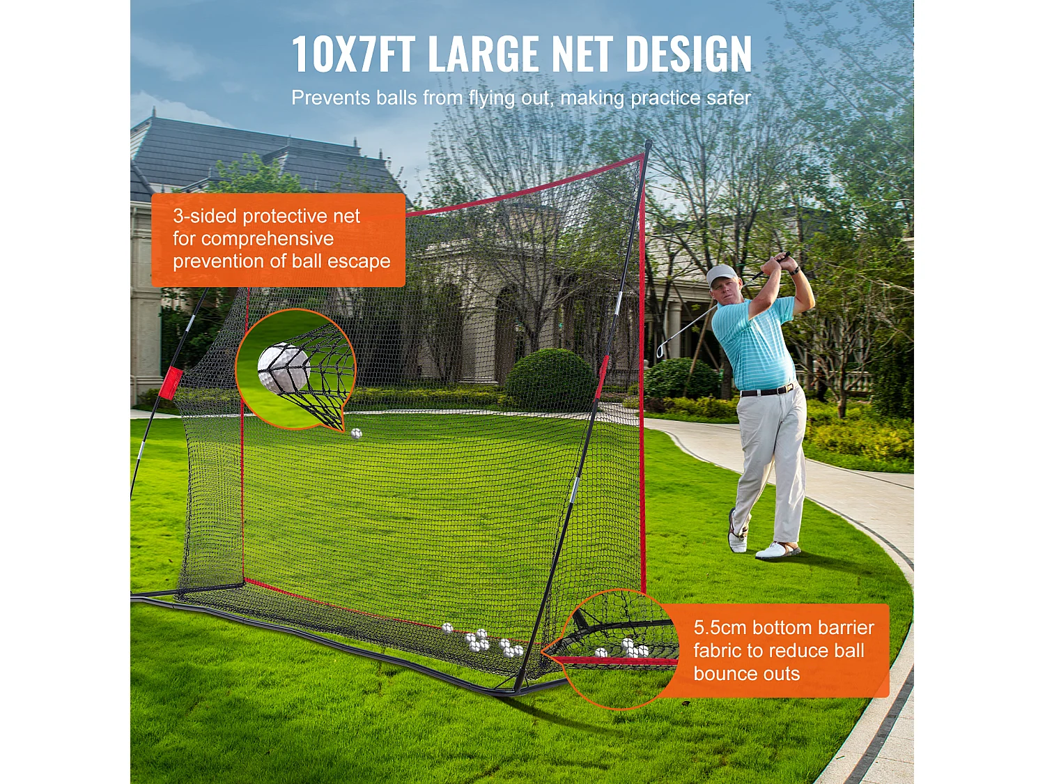 Golftrainingsnet SucceBuy, 27 x 18 cm, voor Gebruik Binnen/Buiten