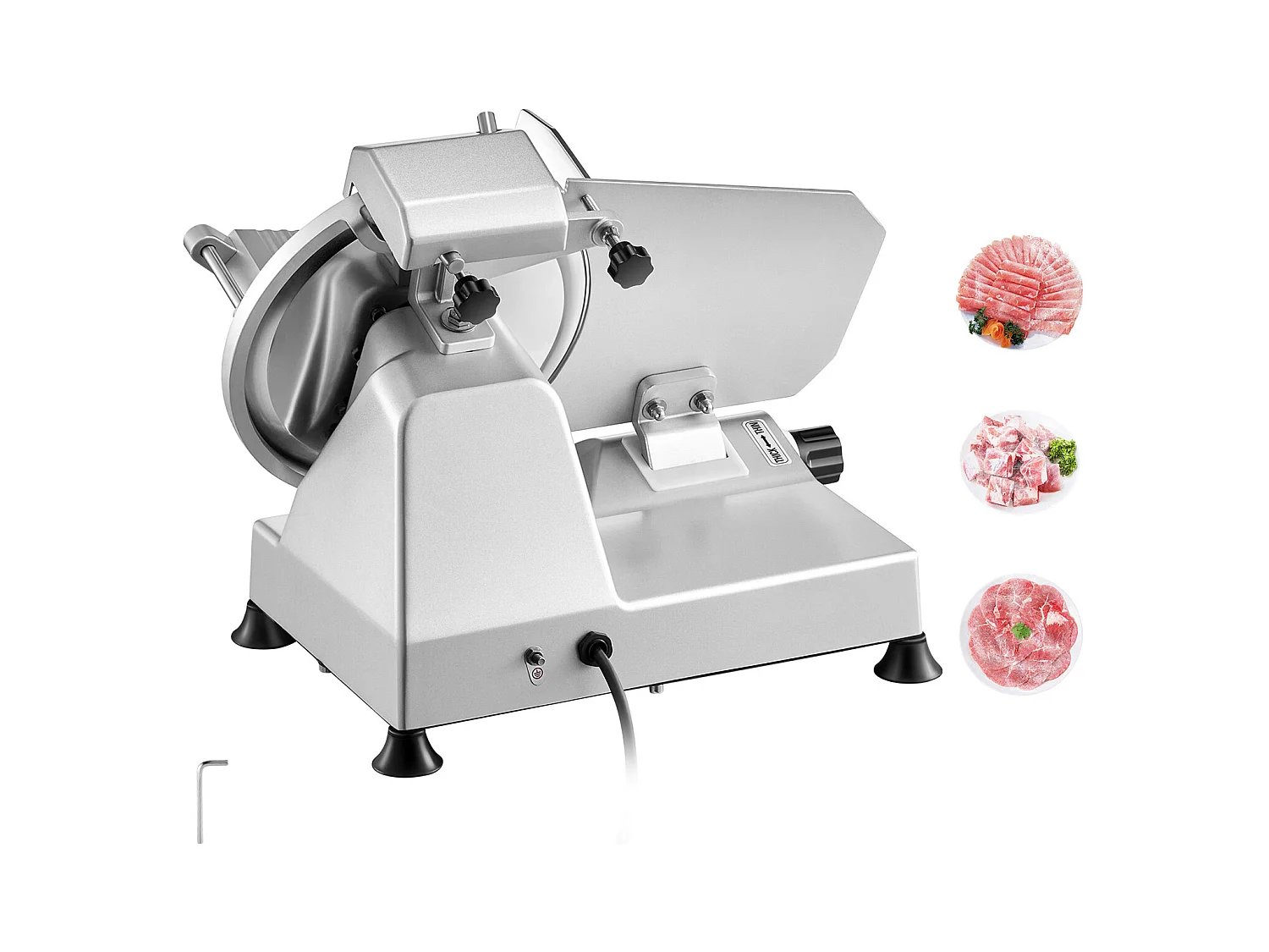 Fleischschneider SucceBuy 25CM, Fleisch-Schneider Elektrisch 180 W für Fleisch, Brot und Käse