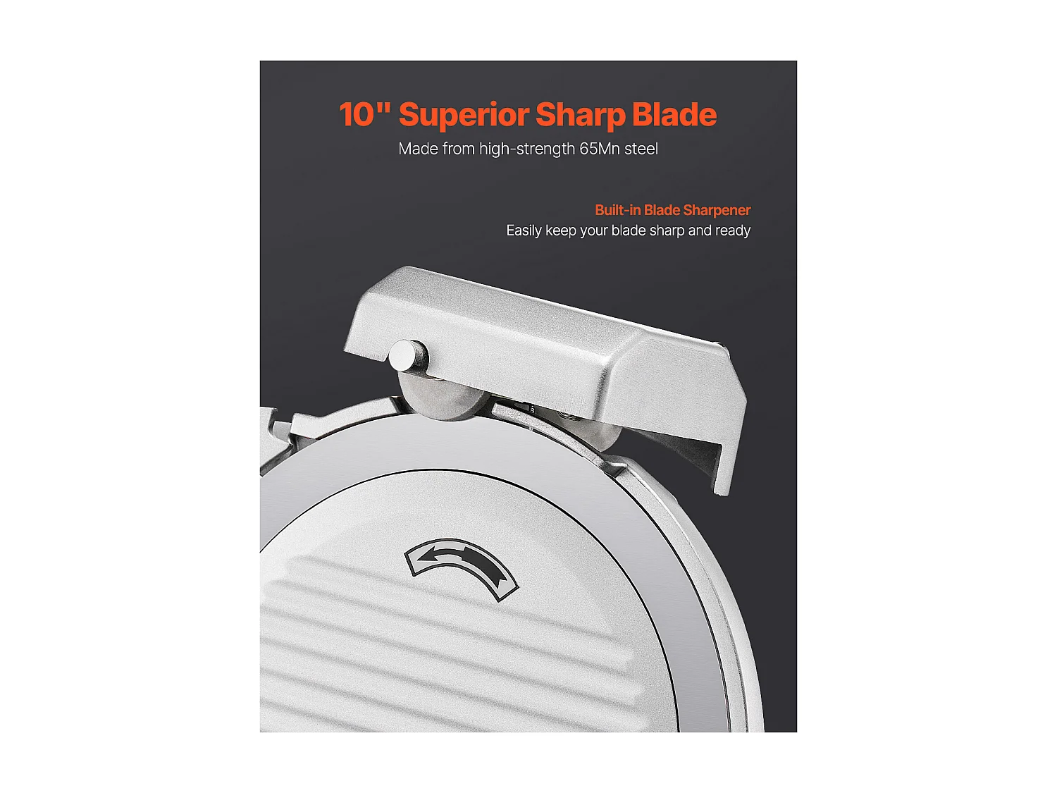 Trancheuse à Viande SucceBuy de 25CM, Coupe-Viande Électrique de 180 W pour Viande, Pain et Fromage