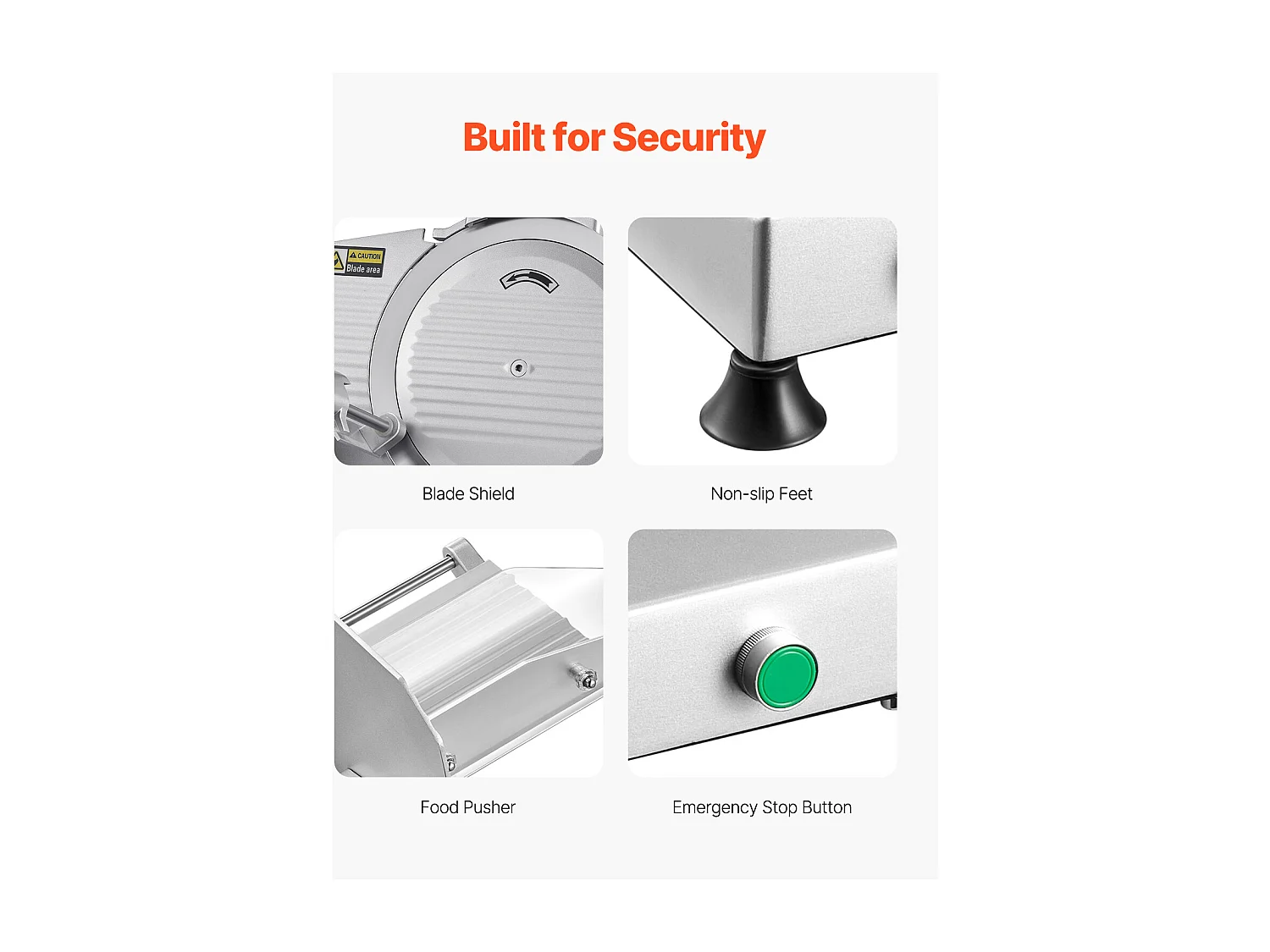 Trancheuse à Viande SucceBuy de 25CM, Coupe-Viande Électrique de 180 W pour Viande, Pain et Fromage