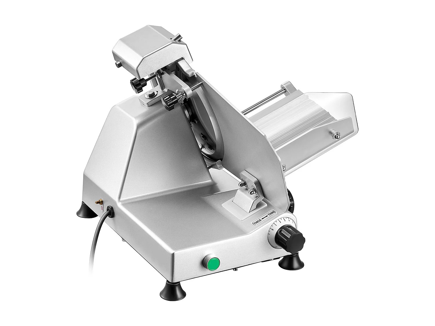 Trancheuse à Viande SucceBuy de 25CM, Coupe-Viande Électrique de 180 W pour Viande, Pain et Fromage