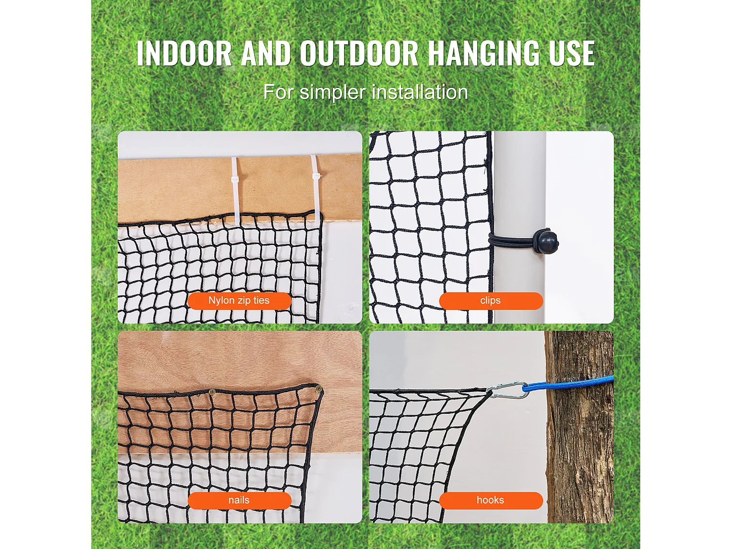 Filet d'Entraînement de Golf SucceBuy 25.4 x 25.4 cm, Filet de Frappe Intérieur pour Baseball, Hockey, Football