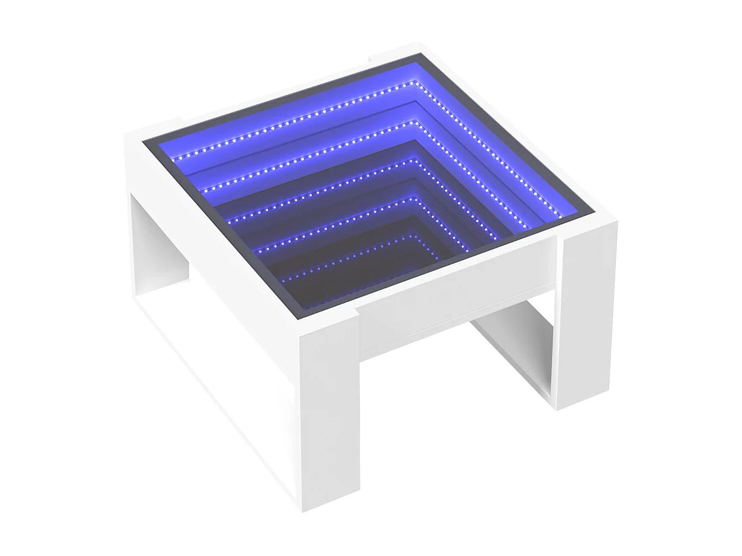 Table basse de salon bois blanche 50 x 53 x 30 cm DEC037439