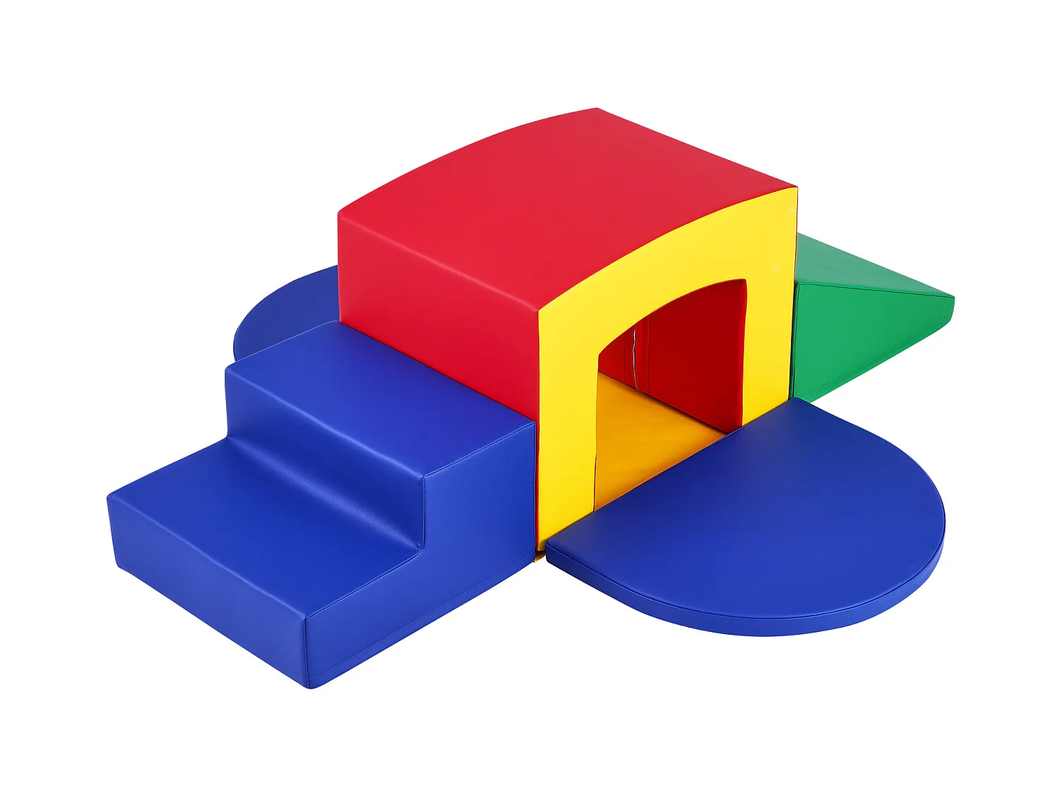 Jouets d'Escalade en Mousse pour Tout-Petits SucceBuy, Tunnel d'Escalade Simple avec Escaliers et Rampe, 5 Pièces