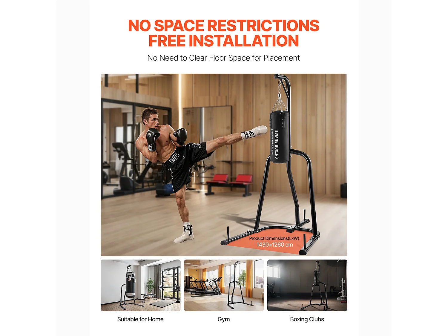 Soporte de Saco de Boxeo de Acero SucceBuy, Carga 65 kg, Estación de Boxeo Fitness