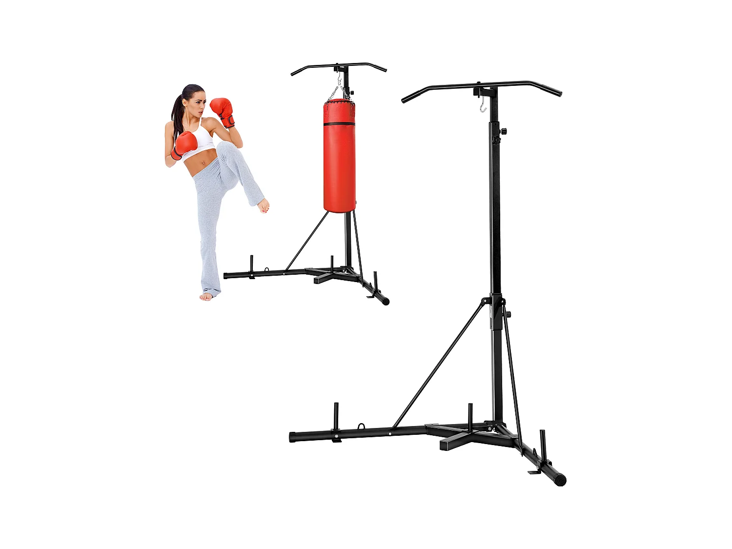 Support de Sac de Frappe en Acier SucceBuy, avec Barre de Traction