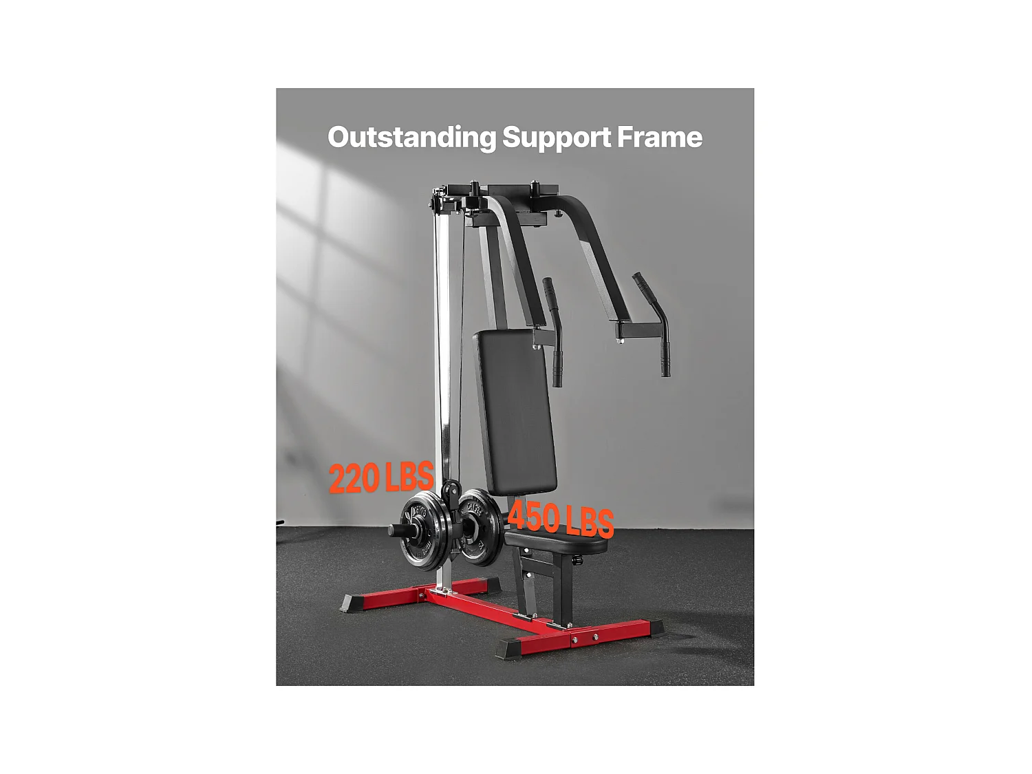 Appareil de Musculation SucceBuy, Presse Pectoral Réglable, Capacité de 204 kg, Gym Domicile pour Poitrine, Dos, Deltoïde Arrière et Épaules