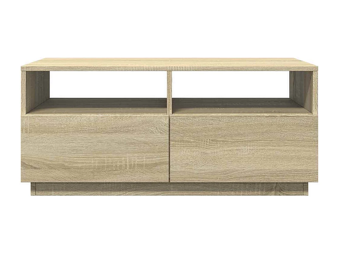 Table basse de salon bois beige 90 x 49 x 40 cm DEC037651