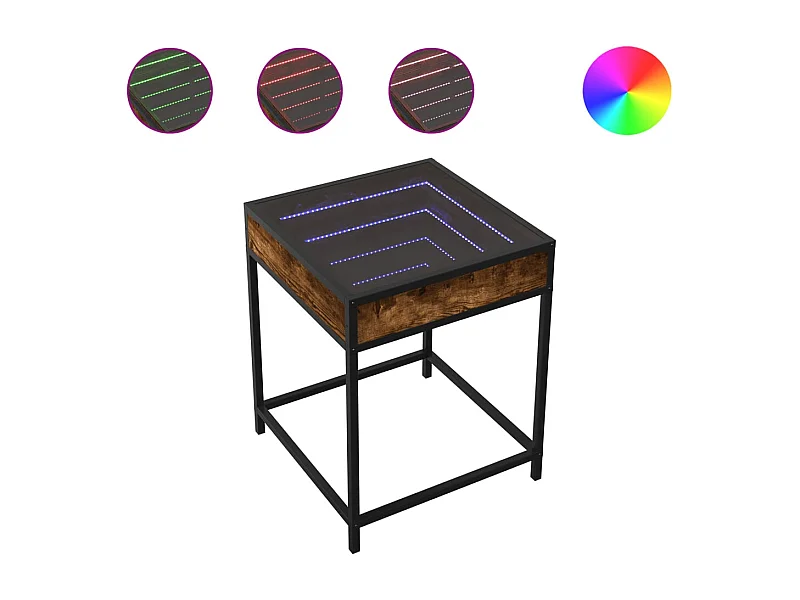 Table de chevet design métal 40 x 40 x 51 cm DEC037544