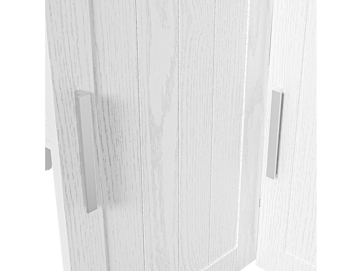 Aparador de cozinha 114,5x40x190cm com 5 portas, 1 gaveta e 2 nichos, corpo em folheado de madeira branco e castanho