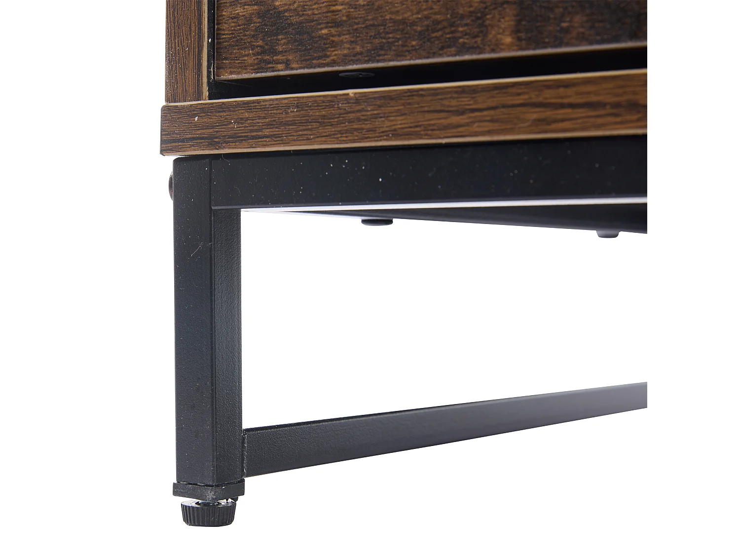 Vitrine 80x40x138cm avec 2 portes en acrylique et 2 tiroirs, LED inclus, corps en marron et noir