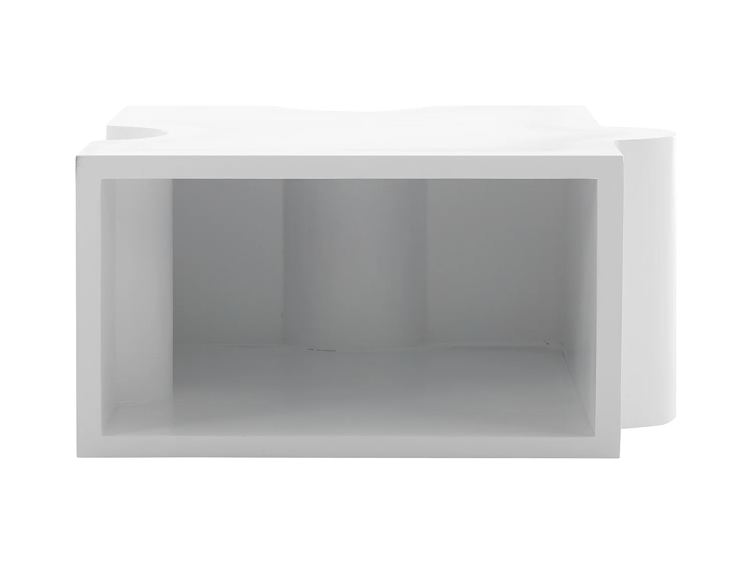 Set di 2 tavolini componibili a forma di puzzle bianco, MDF, ampio spazio di archiviazione integrato