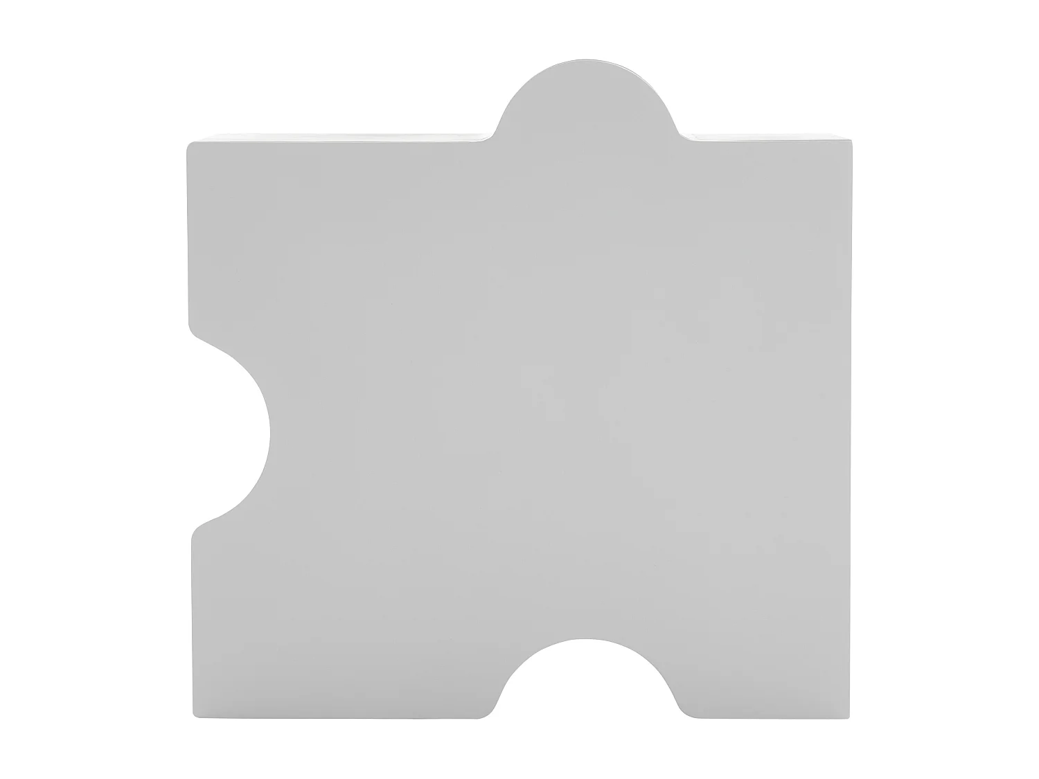 Conjunto de 2 mesas de centro modulares em forma de quebra-cabeça branco, MDF, amplo espaço de armazenamento integrado