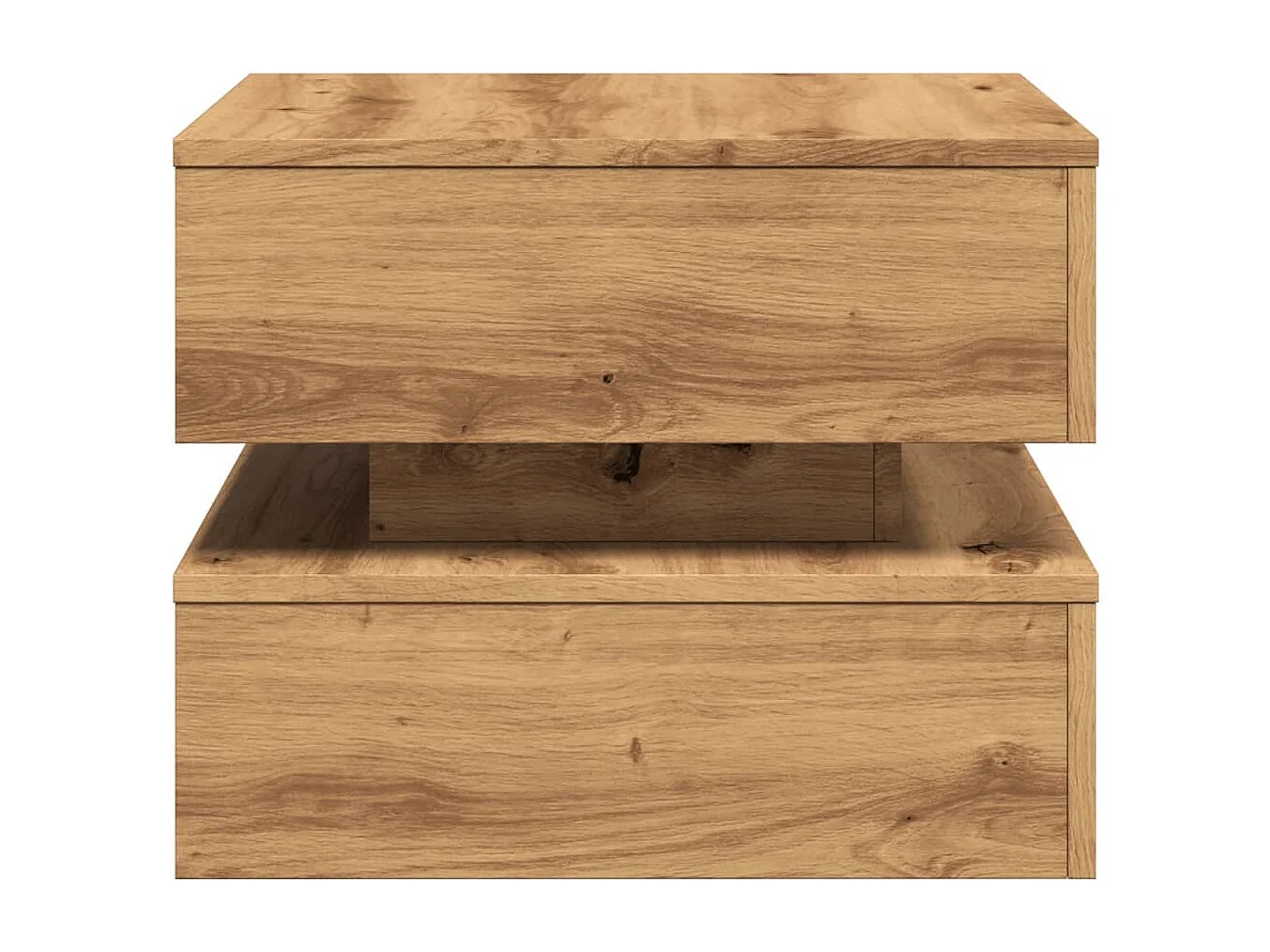 Table basse de salon bois beige 50 x 50 x 40 cm DEC037609