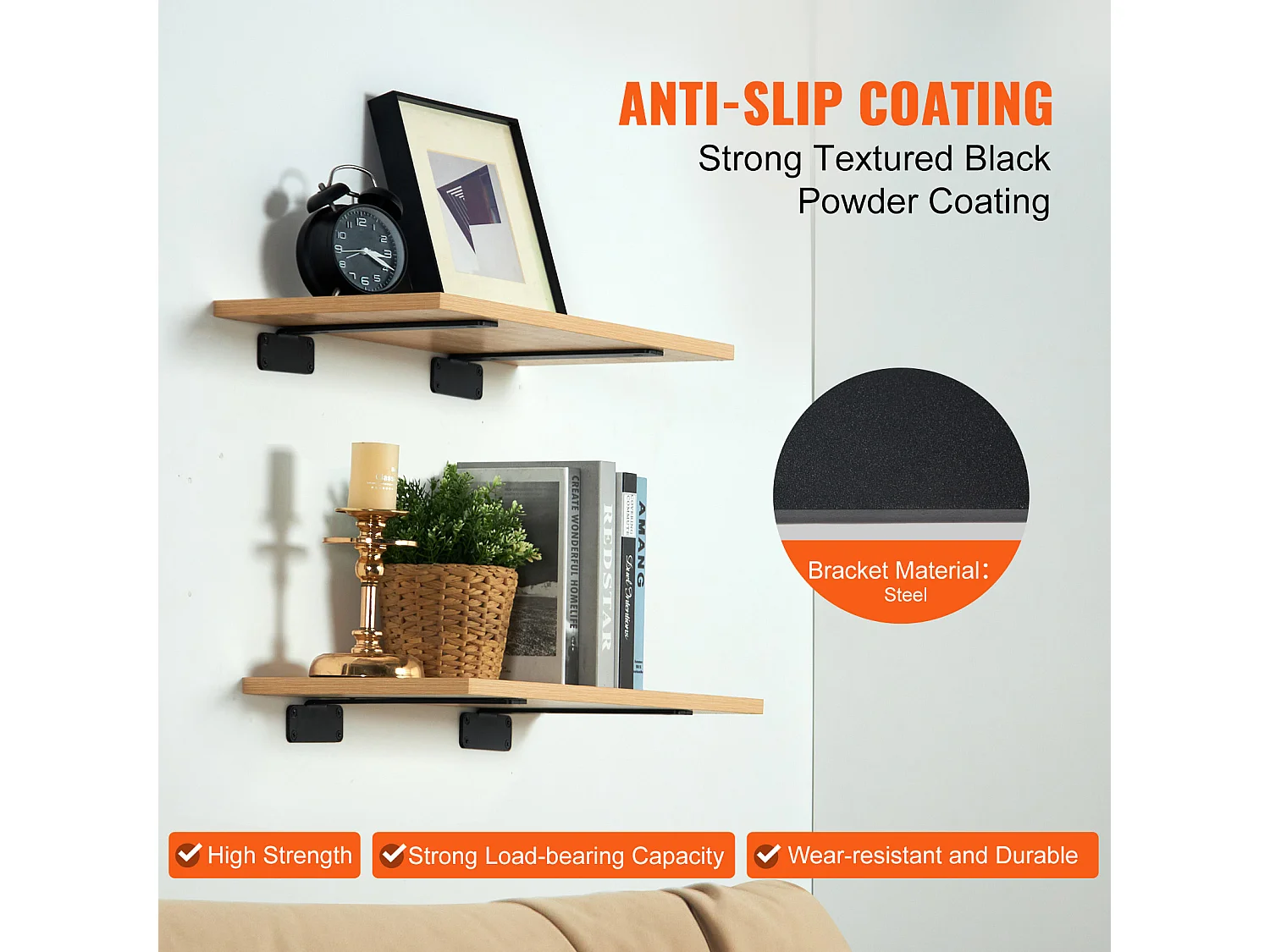 Planksteun SucceBuy, 30 x 10 x 4 cm, 6 Stuks, Robuust Zwevend, voor Woonkamers, Kantoren, Keukens, Badkamers en Bureaus