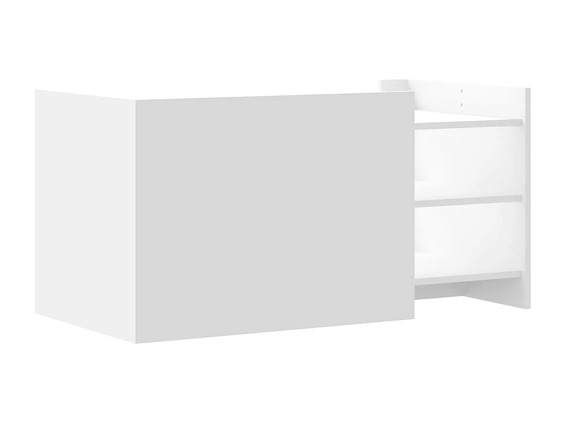 Table basse de salon bois blanche 100 x 50 x 50 cm DEC037798