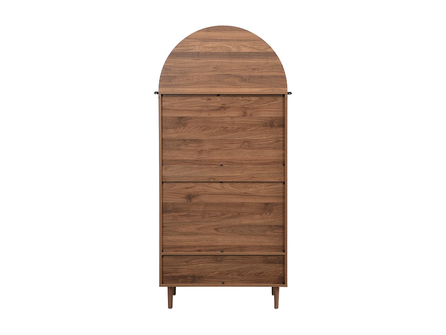 Armoire 79x50x175cm avec 2 portes et 1 tiroir, dressing, garde-robe en placage noyer, marron
