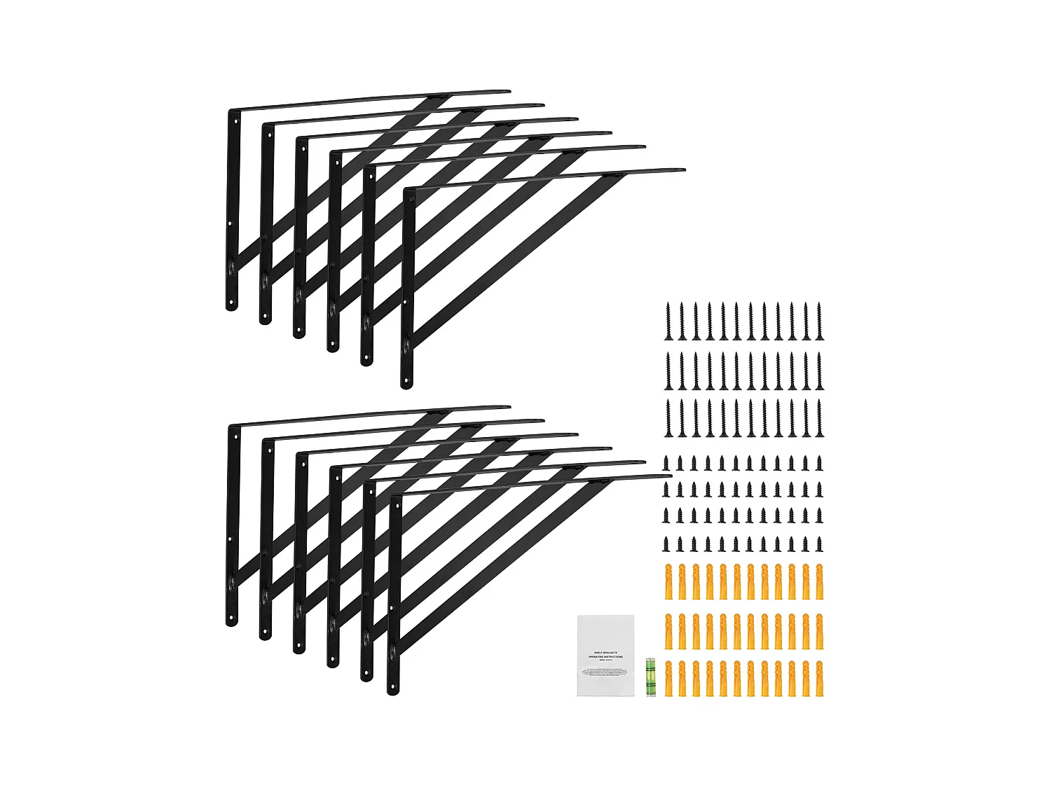 Support d'Étagère SucceBuy, 46 x 30 cm, 12 Pièces, Lourds Flottants Triangle, pour les Salons, Bureaux, Cuisines, Salles de Bains et Bureaux