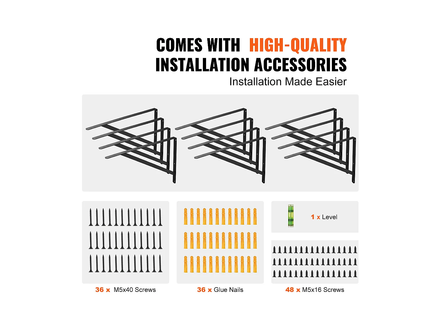 Support d'Étagère SucceBuy, 46 x 30 cm, 12 Pièces, Lourds Flottants Triangle, pour les Salons, Bureaux, Cuisines, Salles de Bains et Bureaux