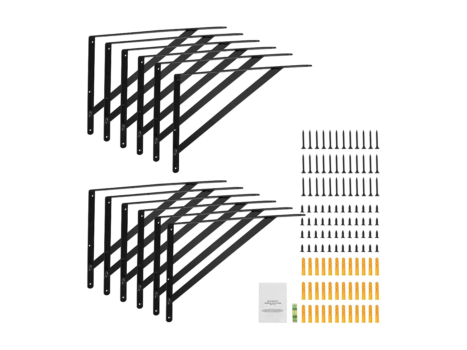 Support d'Étagère SucceBuy, 46 x 30 cm, 12 Pièces, Lourds Flottants Triangle, pour les Salons, Bureaux, Cuisines, Salles de Bains et Bureaux